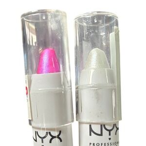 NYX Jumbo Multi-Use Face Stick Set Youre The Pom Life Is Pink Shimmer swatched 2
